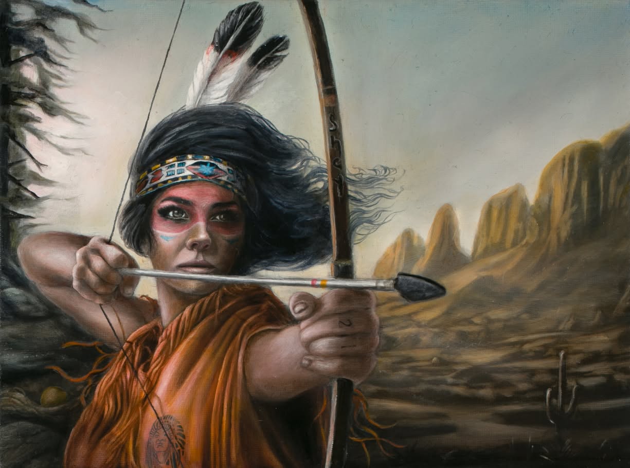 Whispering Wind Archer . 9x12 inches
